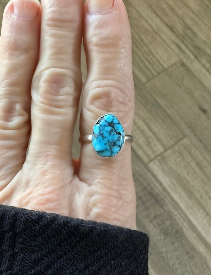 Kingman Turquoise Nugget Ring - Size 7