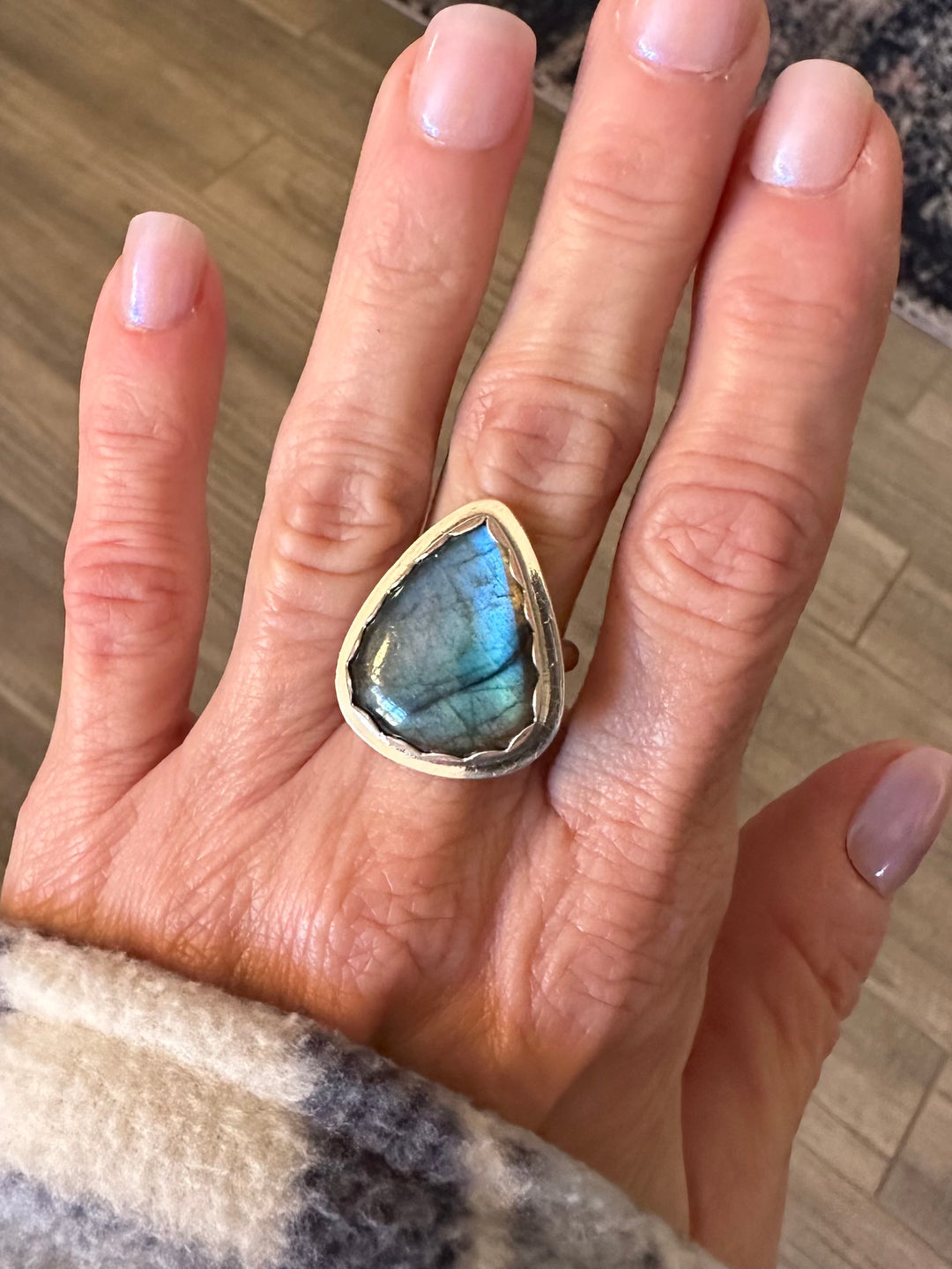 Labradorite Trillion Ring - Size 6