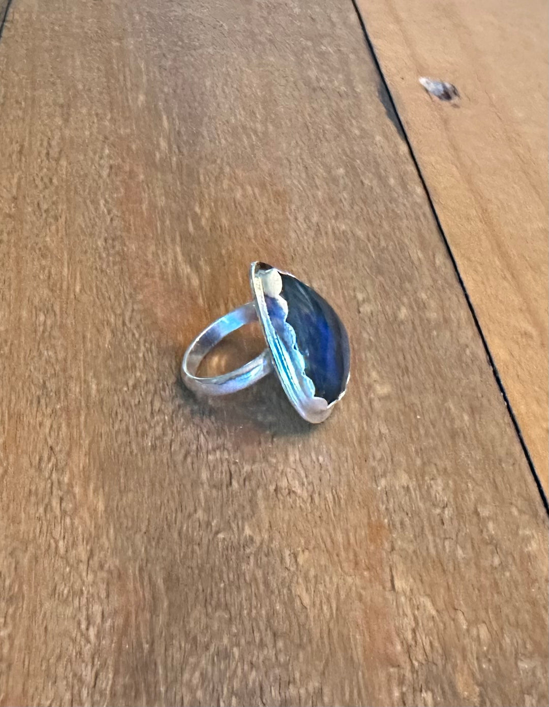 Labradorite Trillion Ring - Size 6