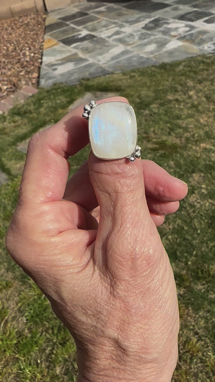 Total Eclipse Moonstone Ring - Adjustable